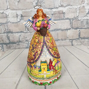 Jim Shore 2004 Retired  Heartwood Creek Bountiful Angel 9.5" H B117675 Colorful